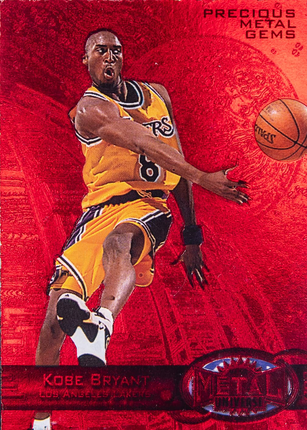 Kobe Bryant 1997 Metal Universe #81 Precious Metal Gems Red