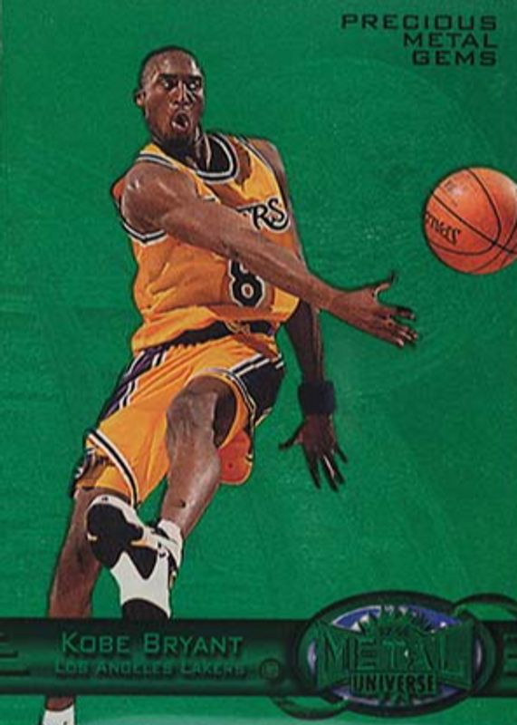 Kobe Bryant 1997 Metal Universe #81 Precious Metal Gems Green /10 PSA 4