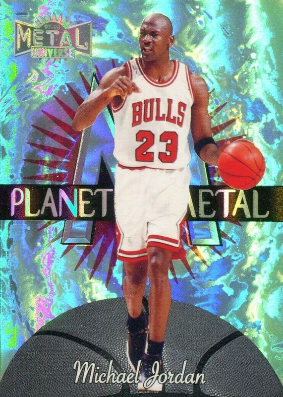 Michael Jordan 1997 Metal Universe #1 Planet Metal SGC 6.5