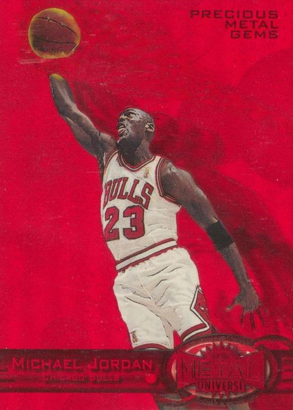 Michael Jordan 1997 Metal Universe #23 Precious Metal Gems Red /90 PSA ...