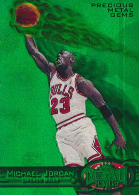 Michael Jordan 1997 Metal Universe #23 Precious Metal Gems Green