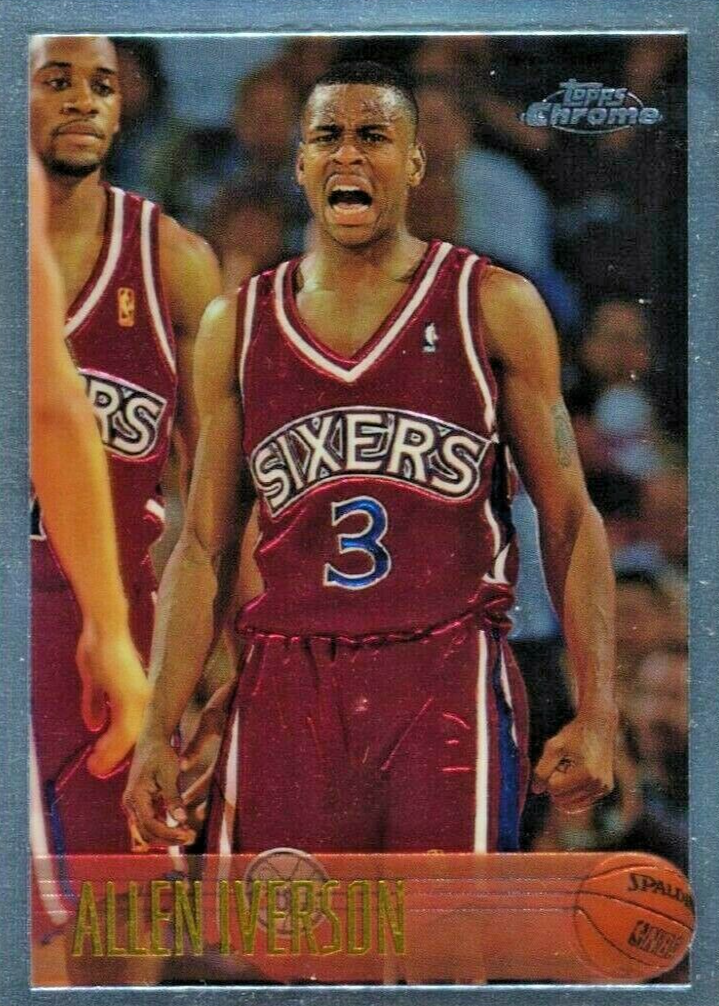 1996-97 Topps Chrome Refractor #171 Allen Iverson Rookie Card