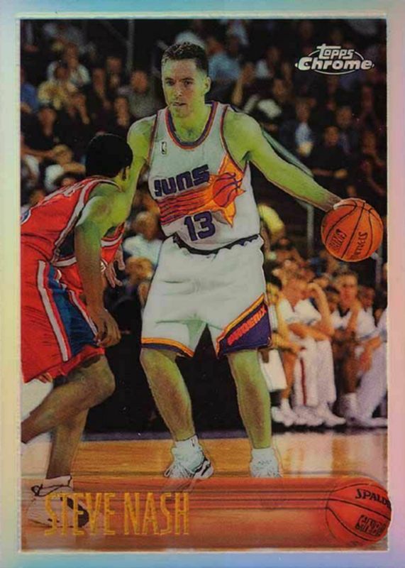 Steve Nash 1996 Topps Chrome #182 Refractor Rookie RAW