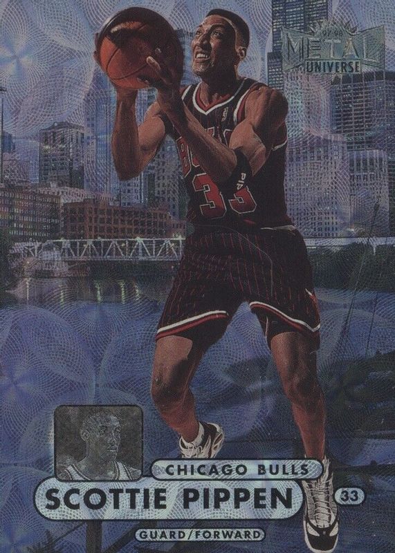 Scottie Pippen 1997 Metal Universe Championship #85 Precious Metal Gems /50 PSA 5