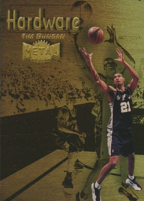 Tim Duncan 1997 Metal Universe Championship #12H Hardware Rookie SGC 10