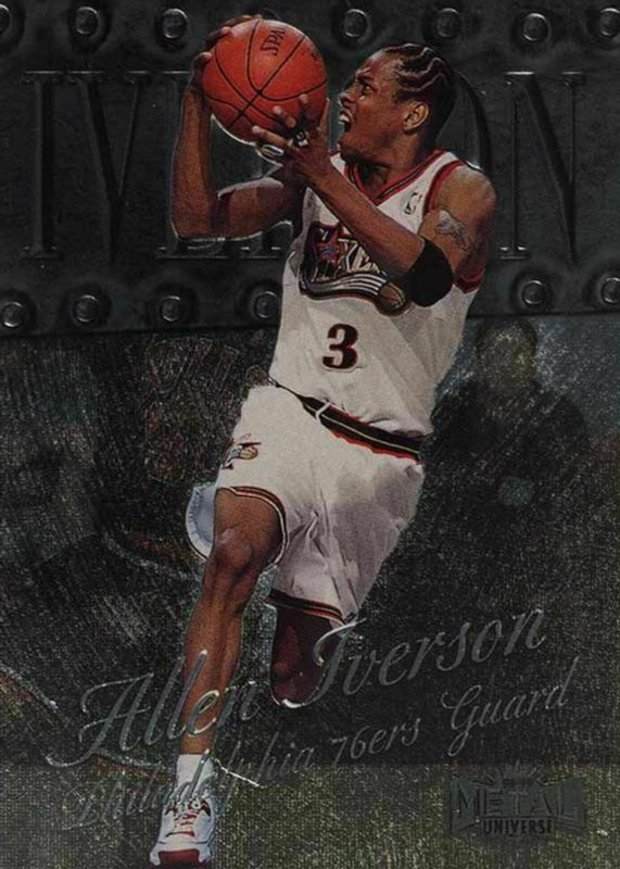 Allen Iverson 1998 Metal Universe Base PSA 9