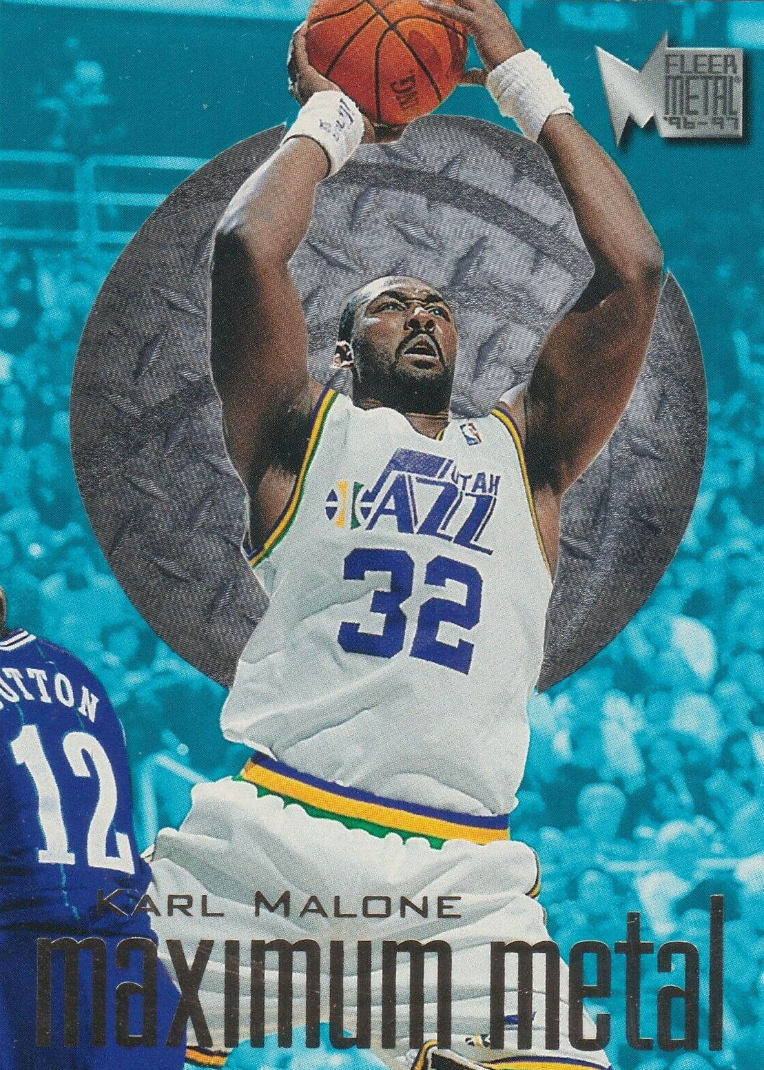 NBA[Karl Malone]マローンのゴールドリフレクター‼️285枚限定 utah-jazz-vs-seattle-