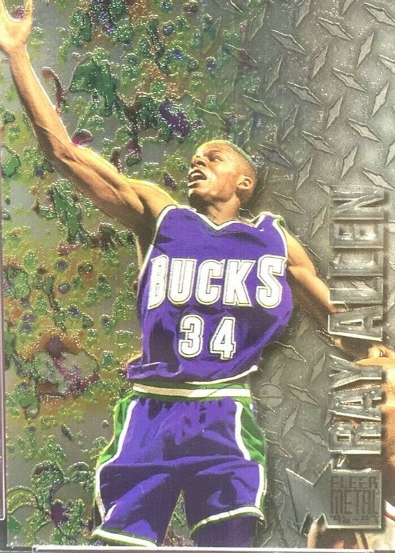 Ray Allen 1996 Metal #186 Base Rookie BGS 9.5