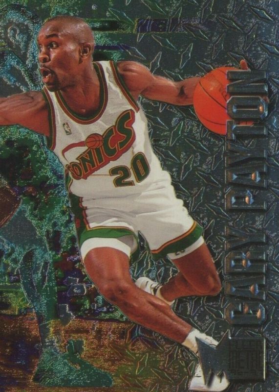 Gary Payton 1996 Metal #94 Base PSA 9