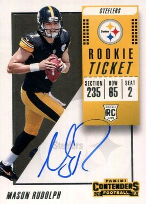 2018 Contenders #125 Rookie Ticket Auto Variation (Both Hands on Ball)