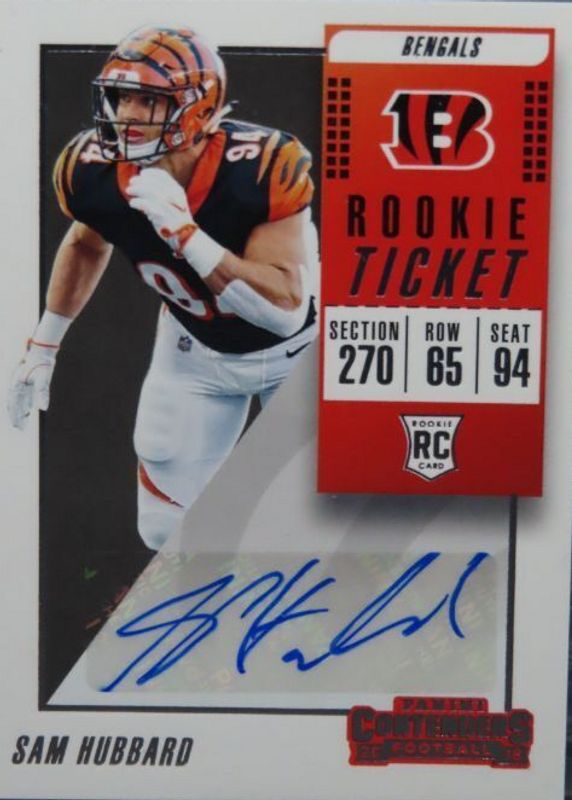 Sam Hubbard 2018 Contenders #270 Rookie Ticket Auto Variation Rookie BGS 10 PRISTINE