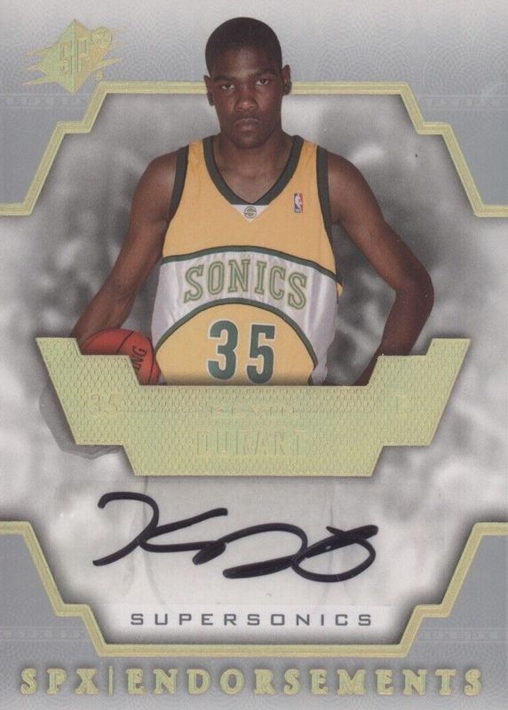 Kevin Durant 2007 SPx #E-KD Endorsements Rookie RAW