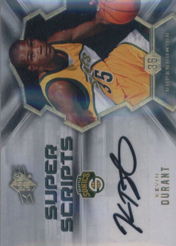 Kevin Durant 2007 SPx #SS-KD Super Scripts Rookie SGC 8