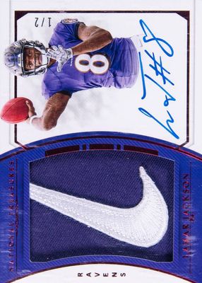 2018 National Treasures #RMS-LJ Rookie Material Signatures - Brand Logo /2