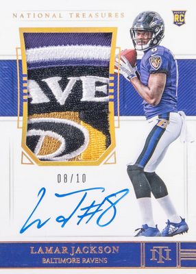 2018 National Treasures #165 Rookie Patch Auto - Holo Gold /10