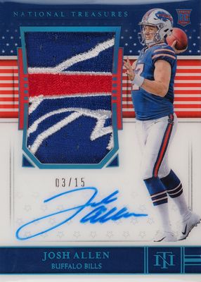 2018 National Treasures #163 Rookie Patch Auto - Stars & Stripes /15