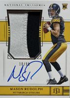Mason Rudolph 2018 National Treasures #166 Rookie Patch Auto /99 Price ...