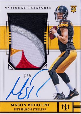 2018 National Treasures #166 Rookie Patch Auto - Black /5