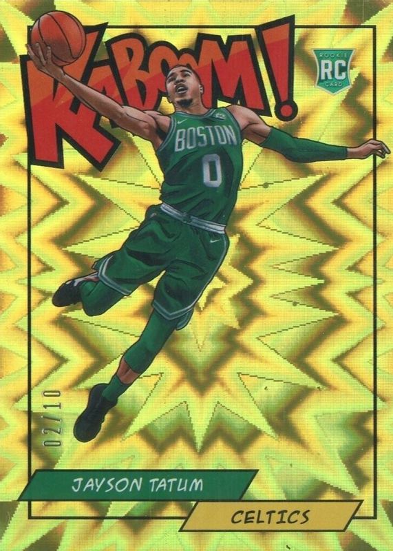 Jayson Tatum 2018 Panini Rewards #K-JT Kaboom! - Gold /10 PSA 10