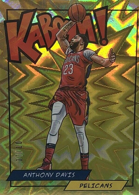 Anthony Davis 2018 Panini Rewards #K-AD Kaboom! - Gold /10 BGS 9.5