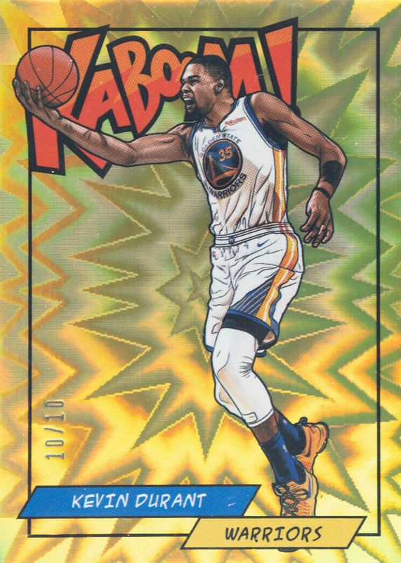 Kevin Durant 2018 Panini Rewards #K-KD Kaboom! - Gold /10 BGS 8