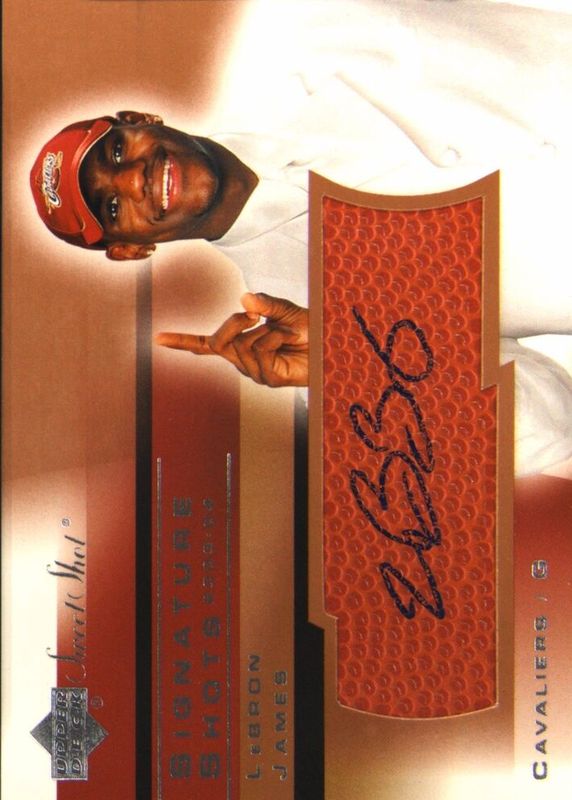 LeBron James 2003 Upper Deck Sweet Shot #LJ Signature Shots Rookie BGS 8