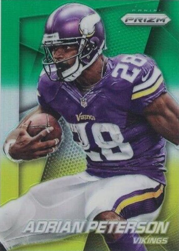 Adrian Peterson 2014 Prizm #115 Neon Green & Yellow PSA 10