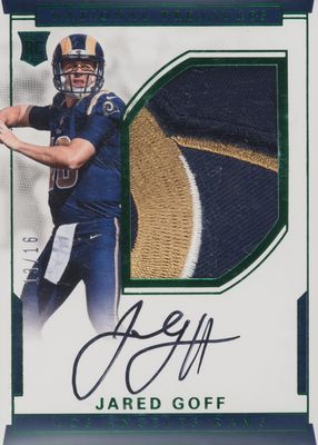 2016 National Treasures #101 Rookie Patch Auto - Numbers Green (/16)