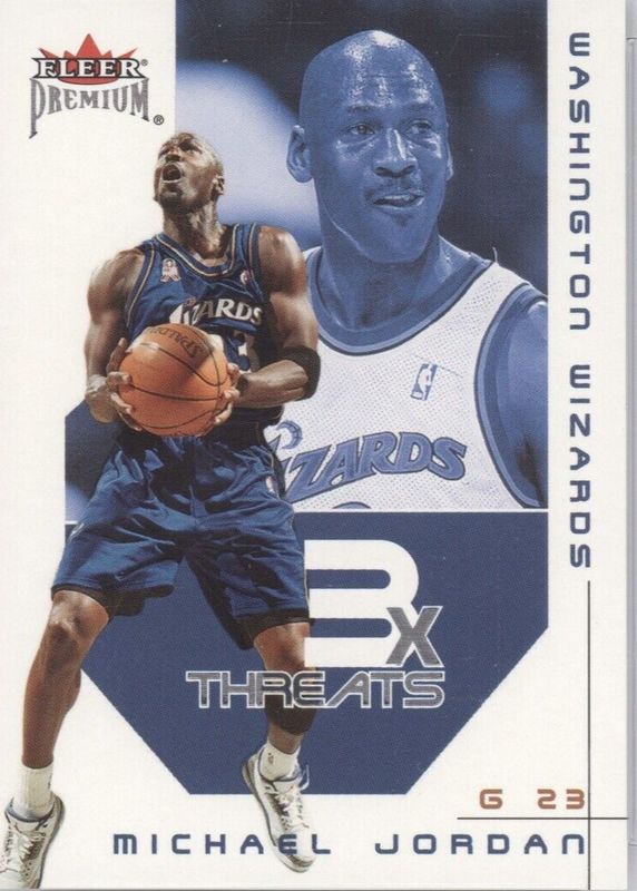 Michael Jordan 2002 Fleer Premium #7TT Triple Threats /250 PSA 10