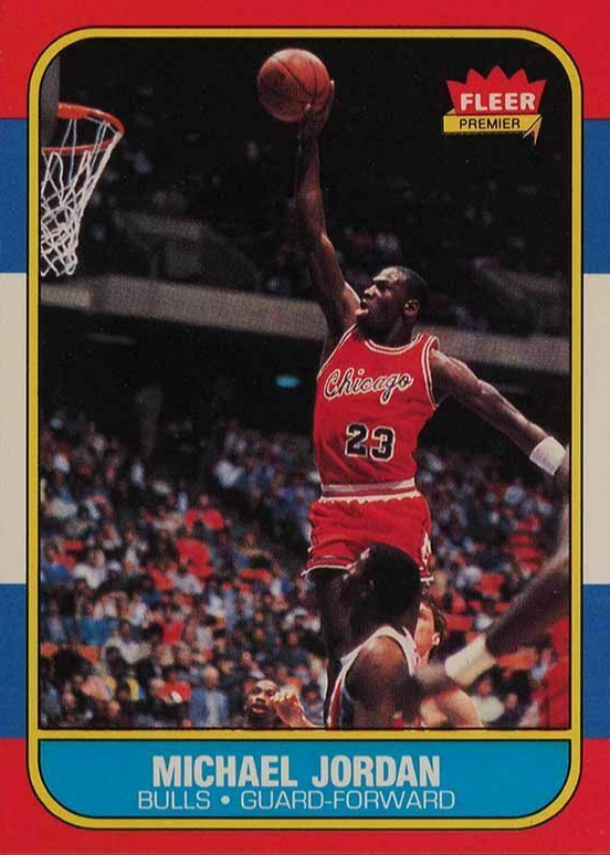 マイケルジョーダン　23kカード Fleer Michael Jordan 1986 Rookie 23Kt Gold Card Blue