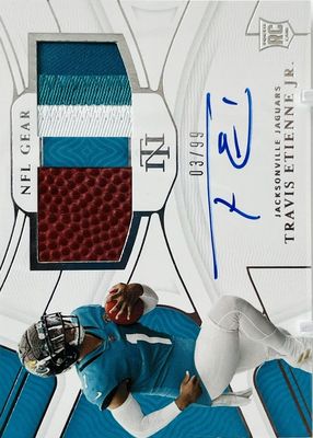 2021 National Treasures #RSC-TE Rookie NFL Gear Signature Combos (/99)