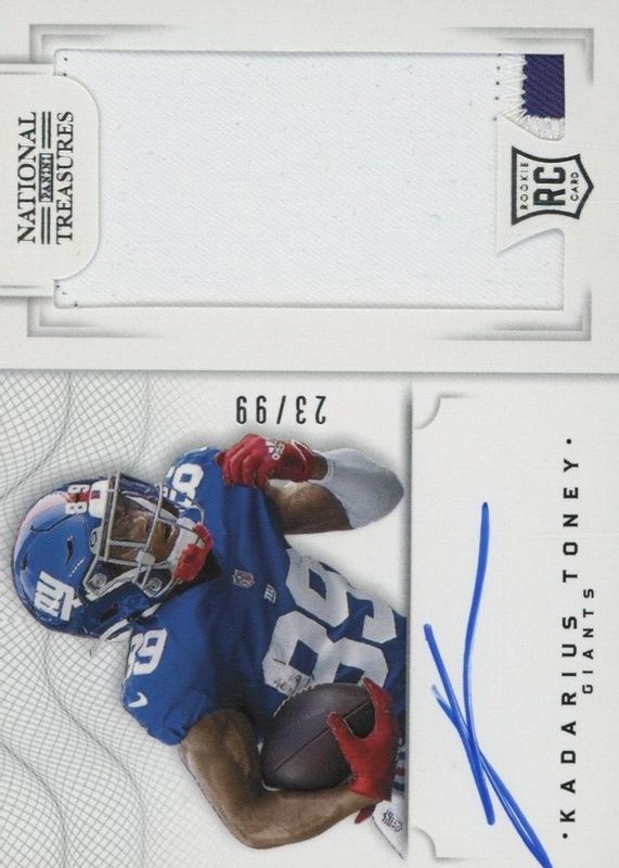 Kadarius Toney 2021 National Treasures #CRS-KAT Crossover Rookie Patch Autographs /99 Rookie PSA 10