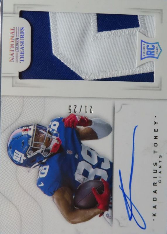 Kadarius Toney 2021 National Treasures #CRS-KAT Crossover Rookie Patch Autographs - Holo Silver /25 Rookie PSA 10