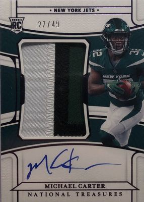 2021 National Treasures #190 Rookie Patch Auto - Purple /49