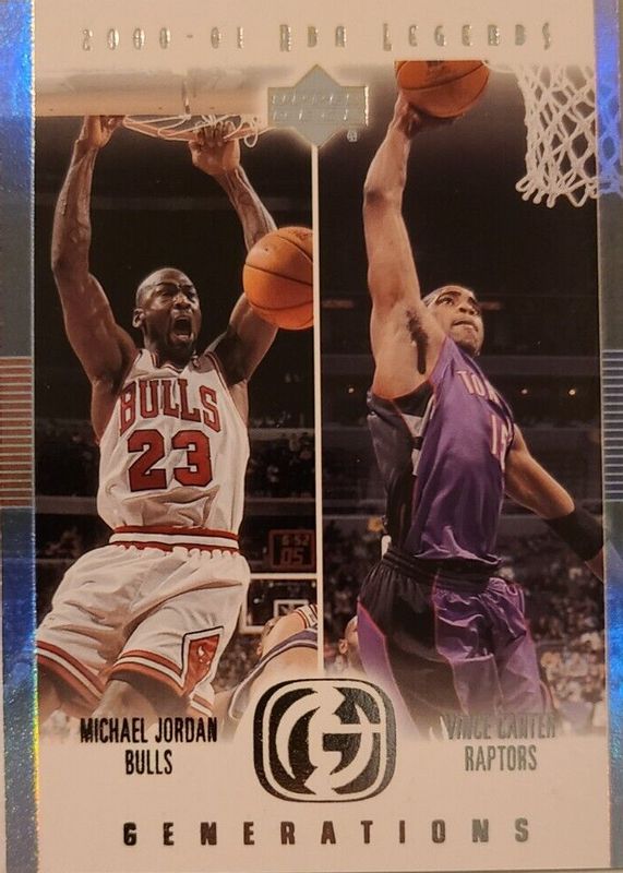 Michael Jordan 2000 Upper Deck Legends #G9 Generations (w/Vince Carter) PSA 7