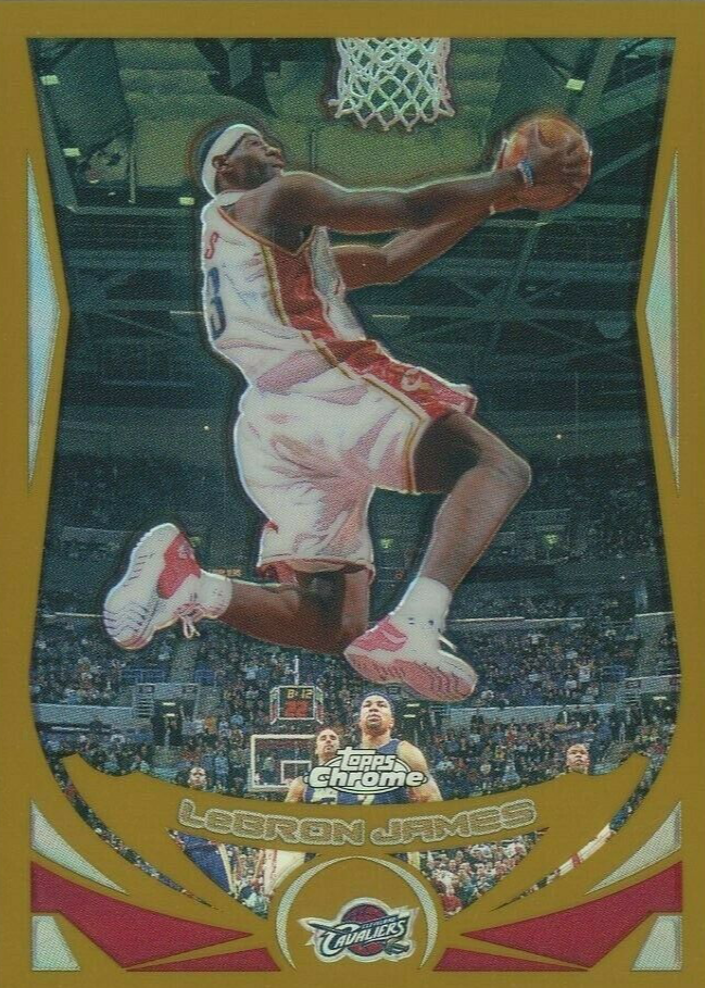 LeBron James 2004 Topps Chrome #23 Gold Refractor /99 Price