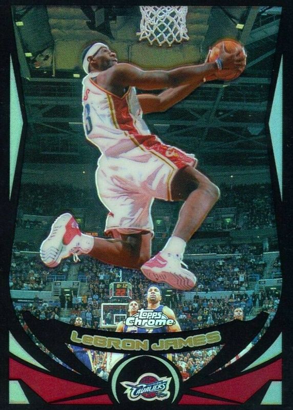 LeBron James 2004 Topps Chrome #23 Black Refractor /500 PSA 9