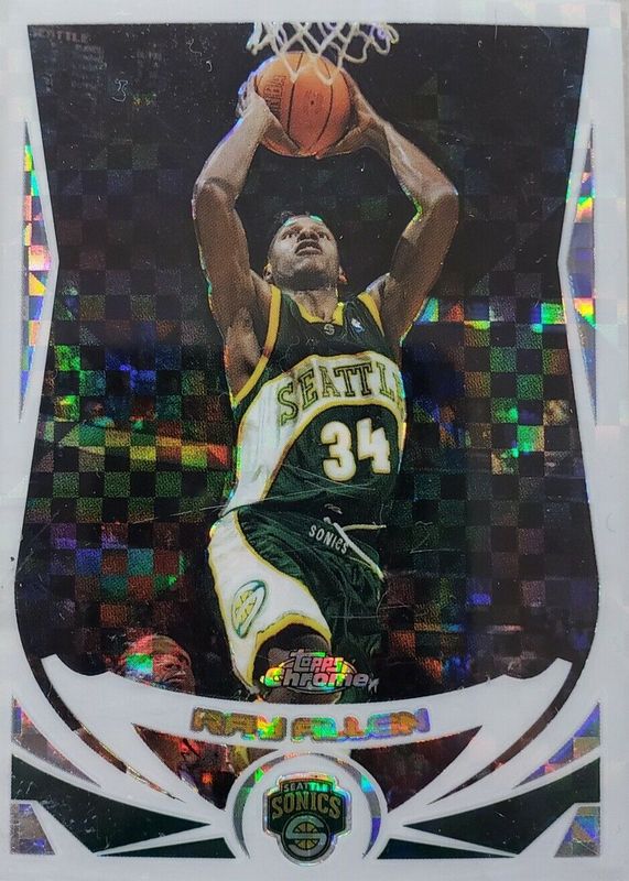 Ray Allen 2004 Topps Chrome #43 X-Fractor /110 BGS 9