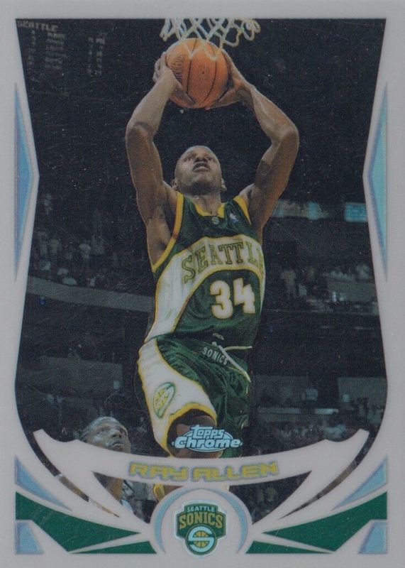 Ray Allen 2004 Topps Chrome #43 Refractor PSA 8