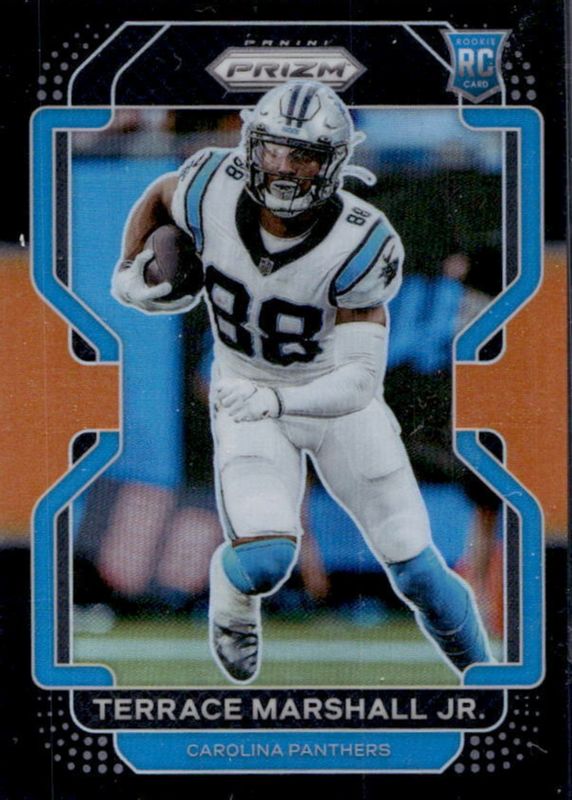 Terrace Marshall Jr. 2021 Chronicles #PB-13 Prizm Black - Orange /75 Rookie PSA 10