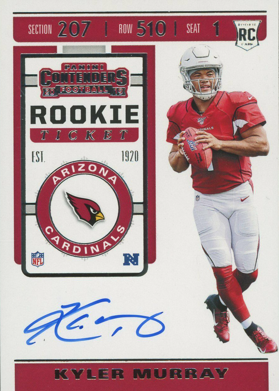 Kyler Murray 2019 Contenders #101 Rookie Ticket Auto Price Guide