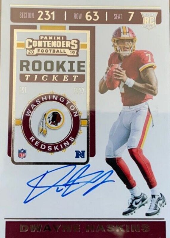 Dwayne Haskins 2019 Contenders #103 Rookie Ticket Auto Rookie SGC 9.5