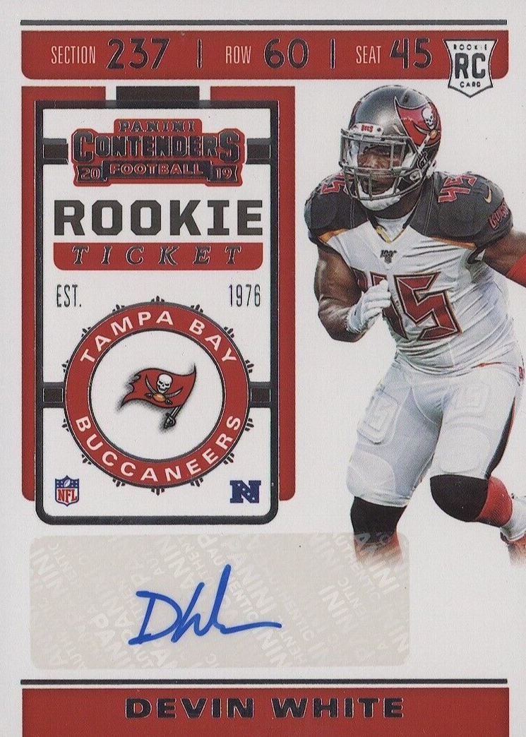 Devin White 2019 Contenders #277 Rookie Ticket Auto Price Guide