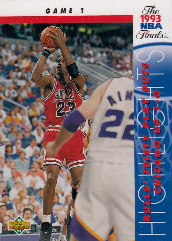 Michael Jordan 1993 Upper Deck #198 NBA Finals Highlights ("Game 1") PSA 10