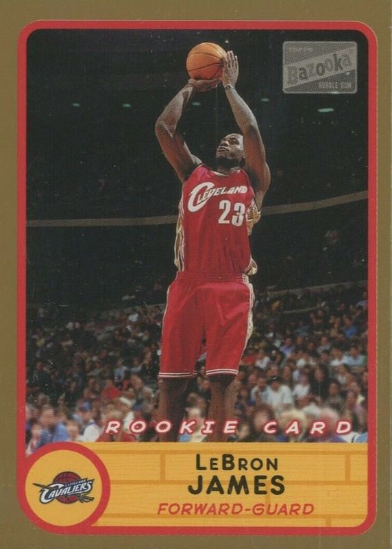 LeBron James 2003 Bazooka #223 Gold (Road Red Jersey) Rookie BGS 10 PRISTINE