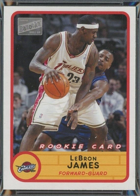 LeBron James 2003 Bazooka #223 Mini (Home White Jersey) Rookie PSA 7