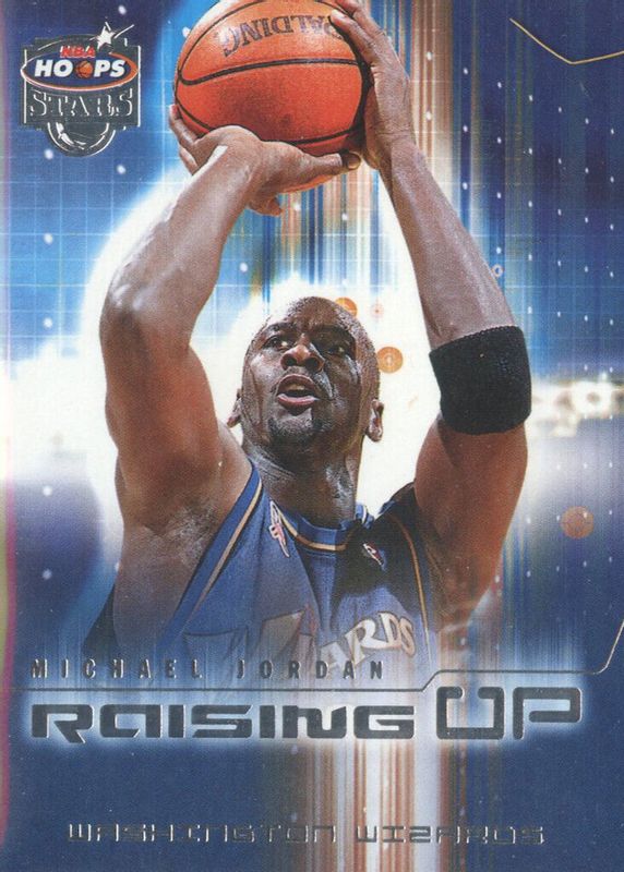 Michael Jordan 2002 Fleer Hoops Stars #8RU Raising Up PSA 7