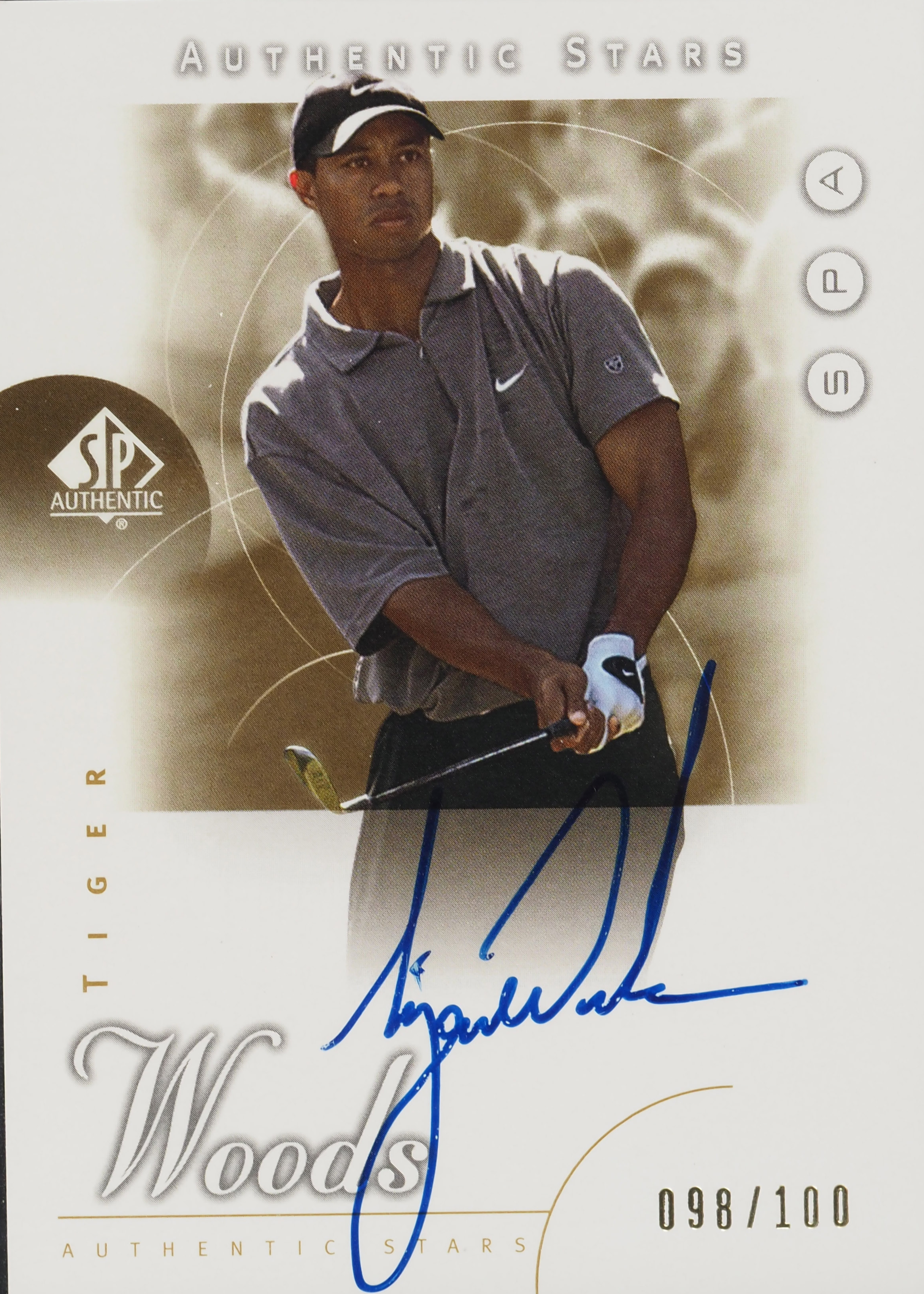 Tiger Woods 2001 SP Authentic #45 Authentic Stars Autographs