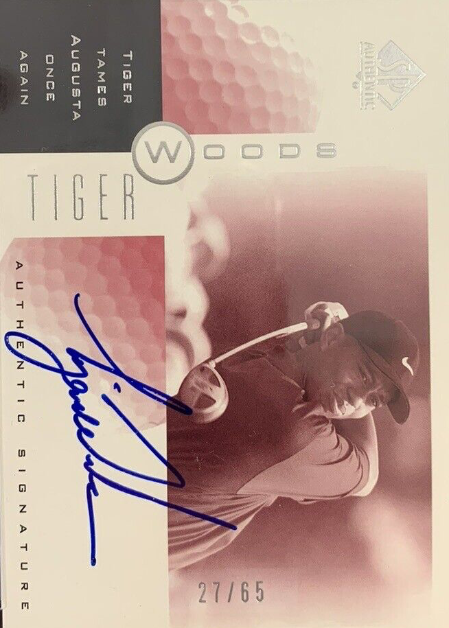 Tiger Woods 2001 SP Authentic #TW Sign of the Times - Red (Augusta
