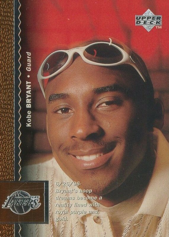 Kobe Bryant 1996 Upper Deck #58 Base Rookie SGC 9.5